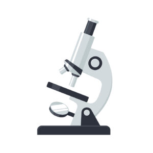 microscope,isolated,on,white,background.,vector,illustration.,flat,design.